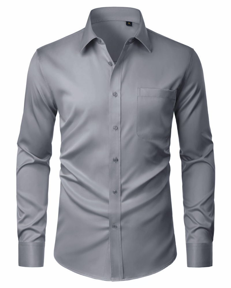 Men's Regular Fit Long Sleeve Dress Shirt