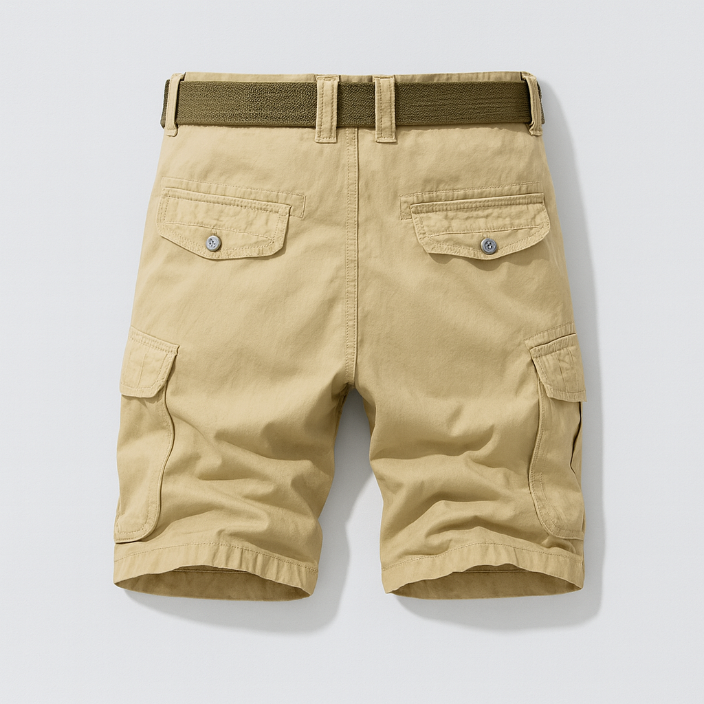 Men's Cargo Shorts with Utility Pockets & Belt