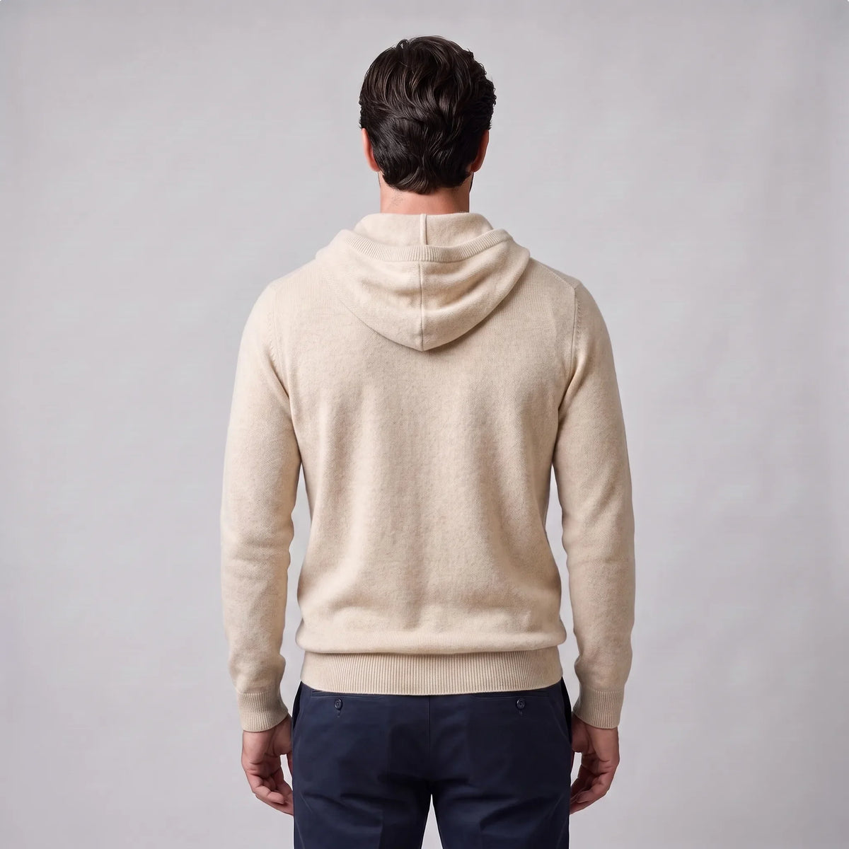 Men's Smart Casual Hoodie | Ribbed Cuffs & Hem