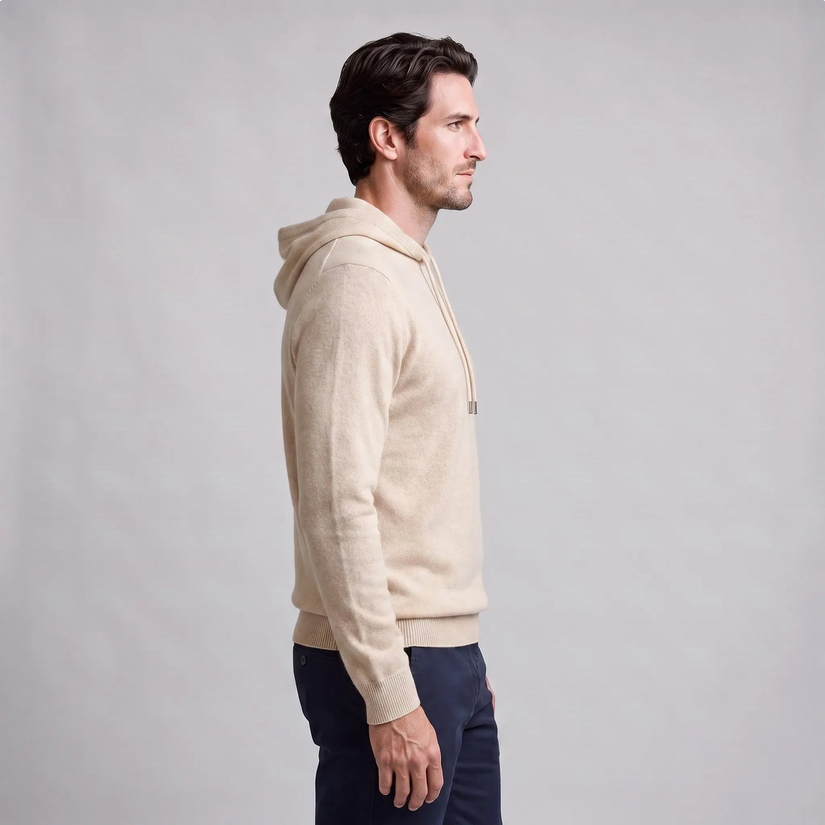 Men's Smart Casual Hoodie | Ribbed Cuffs & Hem