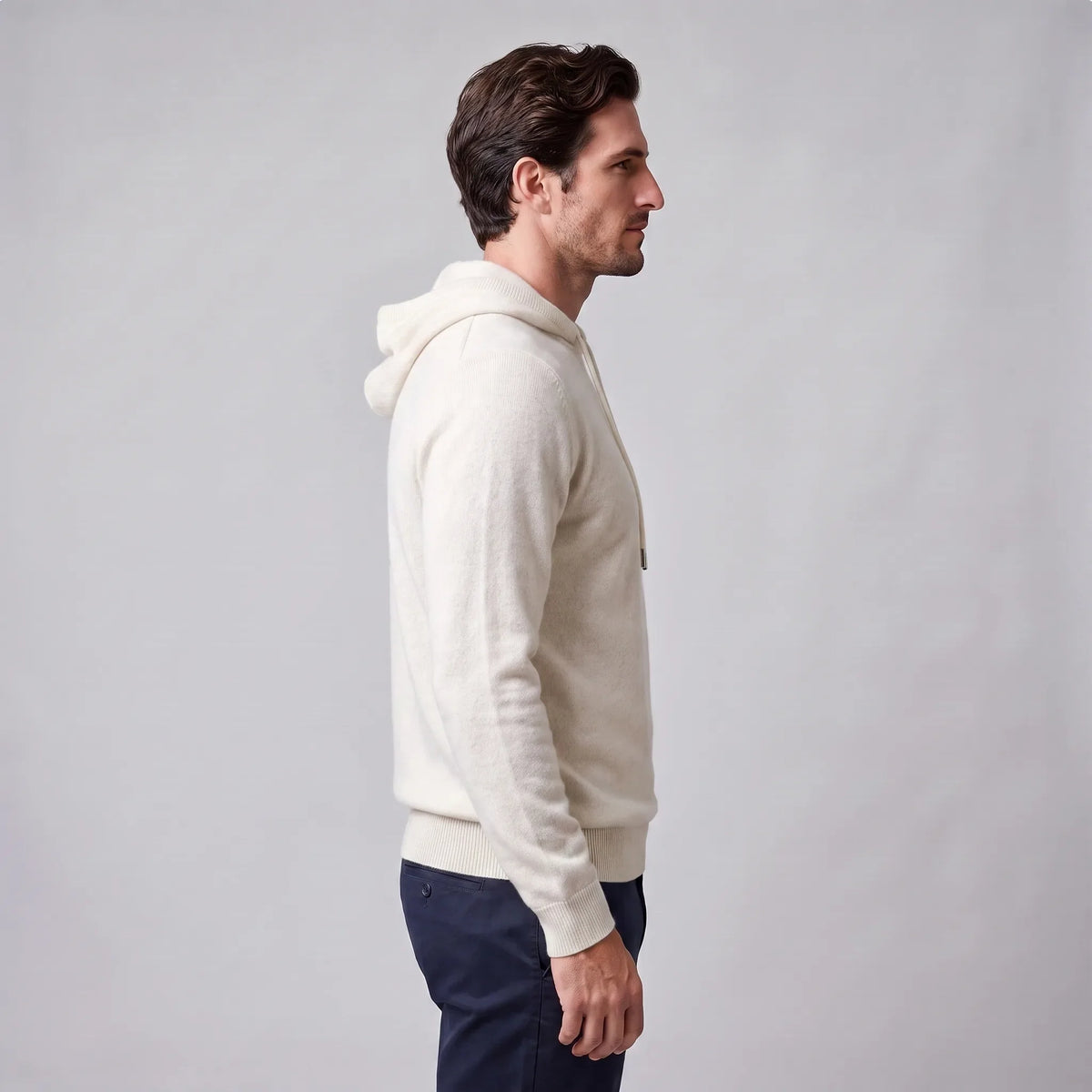 Men's Smart Casual Hoodie | Ribbed Cuffs & Hem