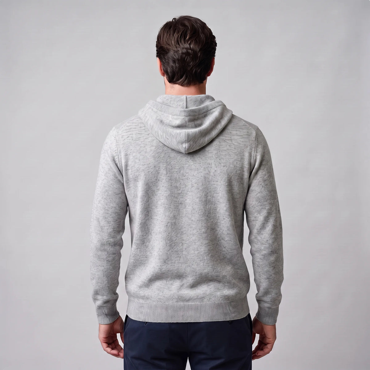 Men's Smart Casual Hoodie | Ribbed Cuffs & Hem