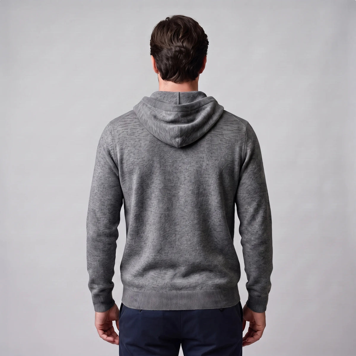 Men's Smart Casual Hoodie | Ribbed Cuffs & Hem