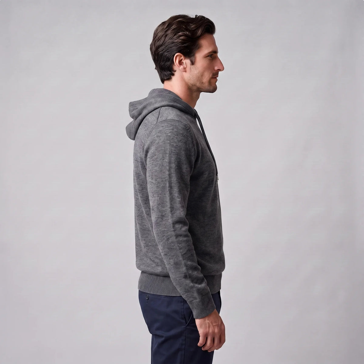 Men's Smart Casual Hoodie | Ribbed Cuffs & Hem