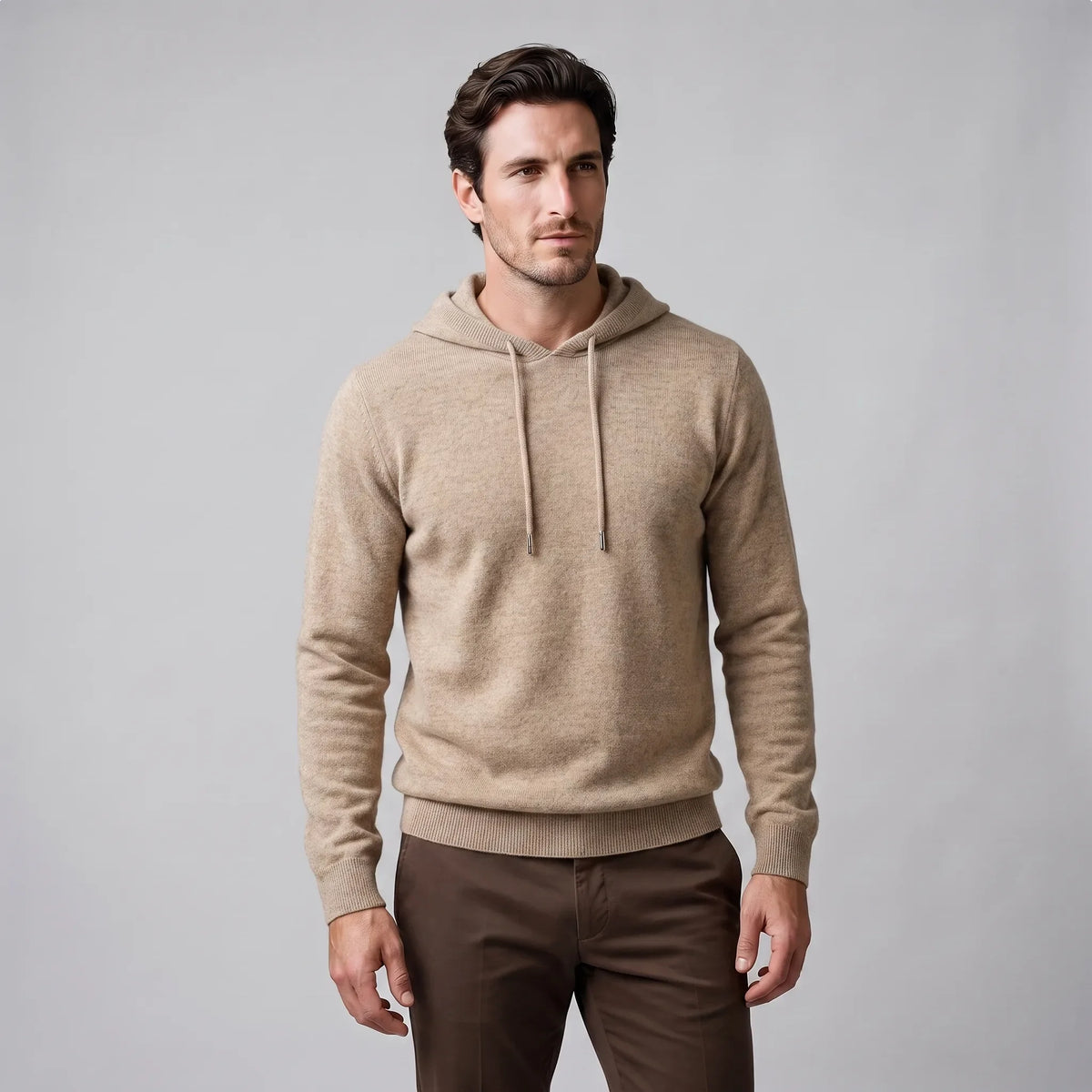 Men's Smart Casual Hoodie | Ribbed Cuffs & Hem