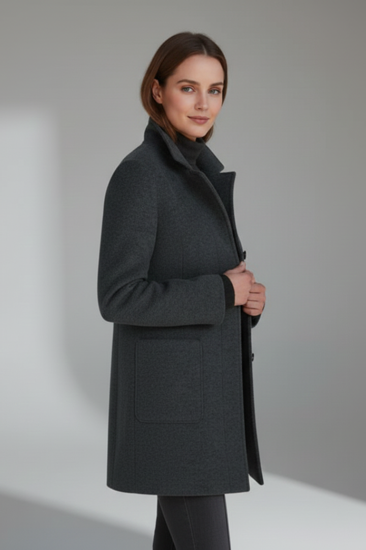 Women’s Mid-Length Single-Breasted Coat
