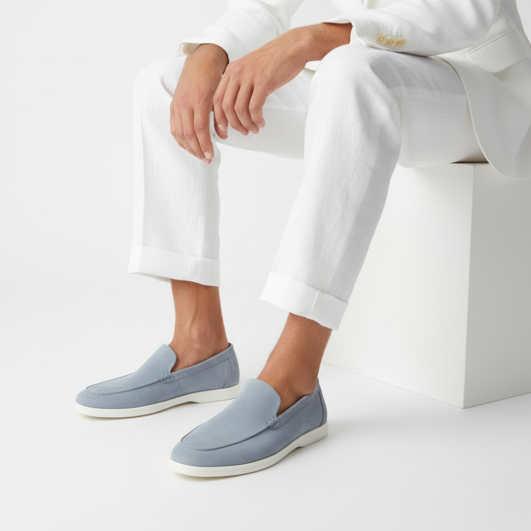 Men's Suede Loafers with Lightweight Sole