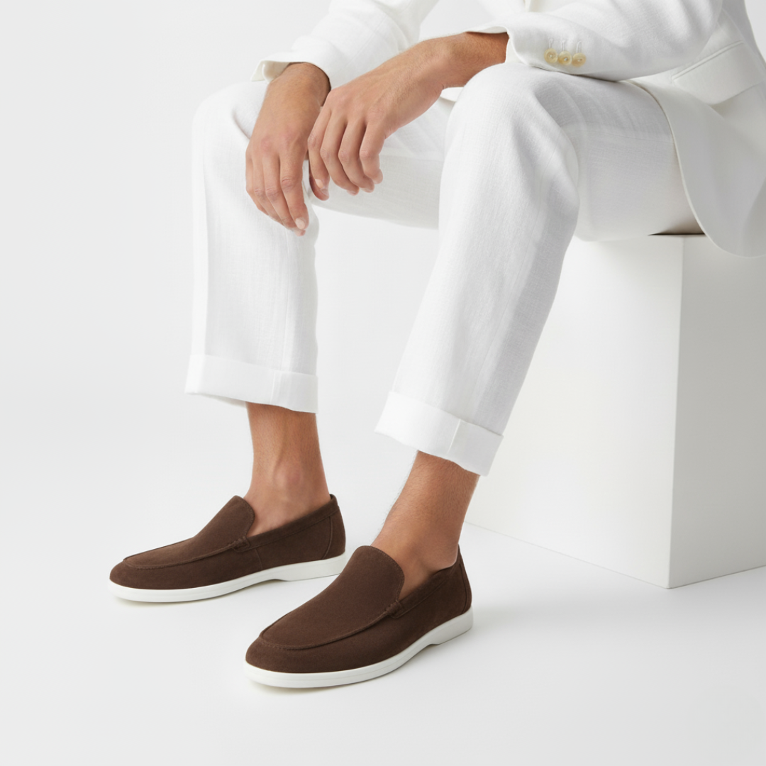 Men's Suede Loafers with Lightweight Sole