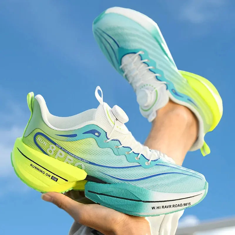 Chunky Sole Running Trainers with Mesh Upper