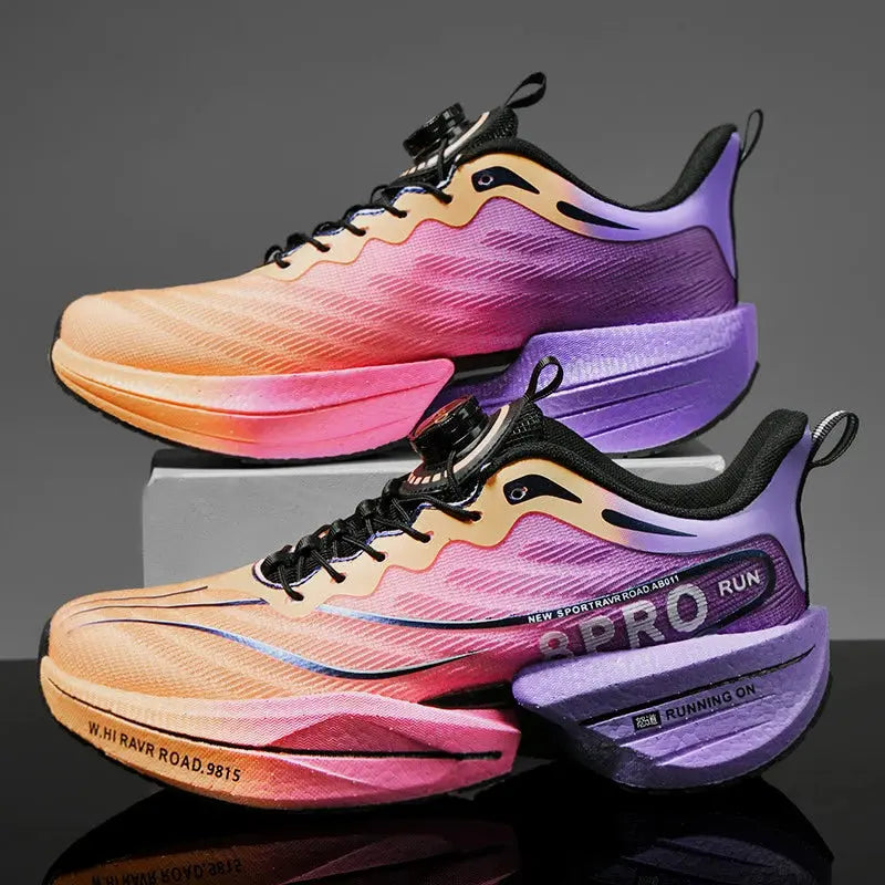 Chunky Sole Running Trainers with Mesh Upper