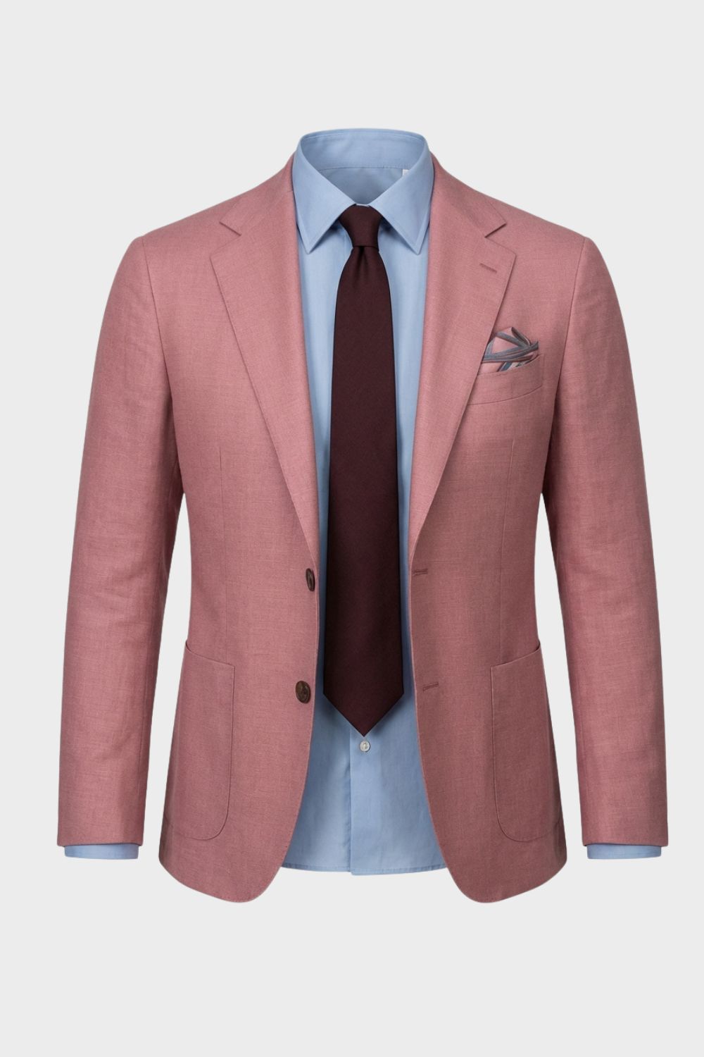 Men's Checked Blazer with Notch Lapel