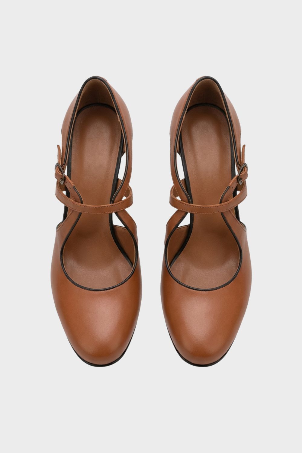 Mary Jane Pumps with Crisscross Ankle Straps