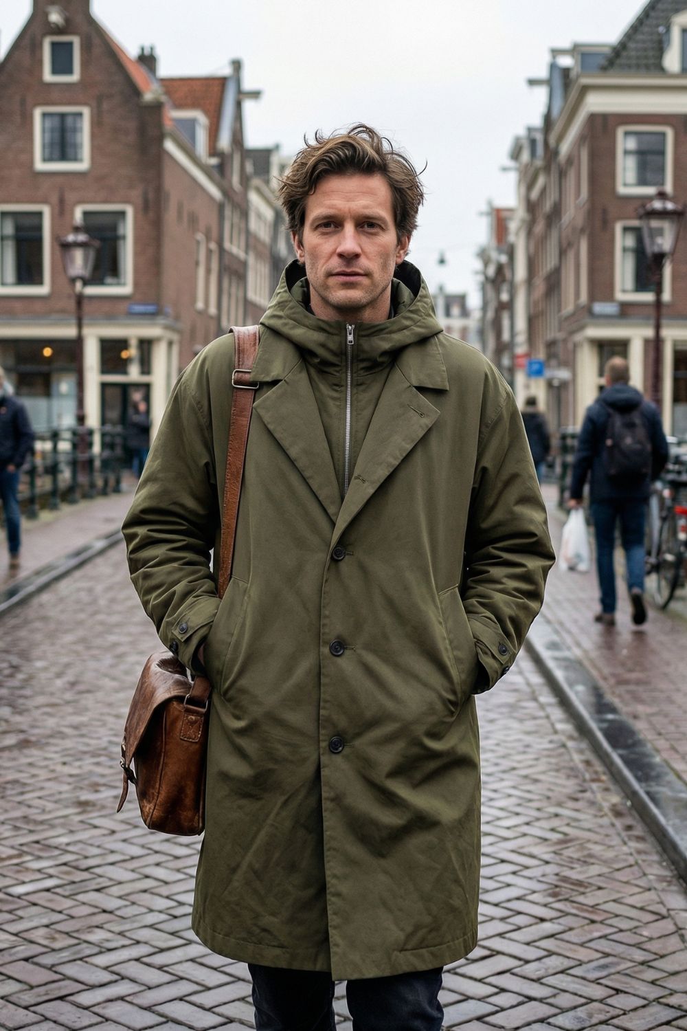 Men's Hooded Long Coat | Smart Casual Winter Jacket