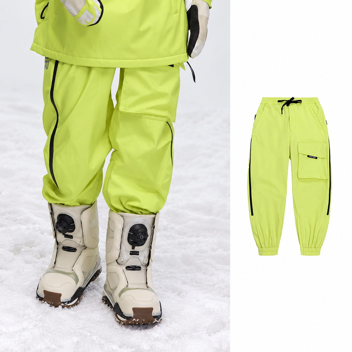 Unisex Half-Zip Hooded Ski Jacket & Trousers Set