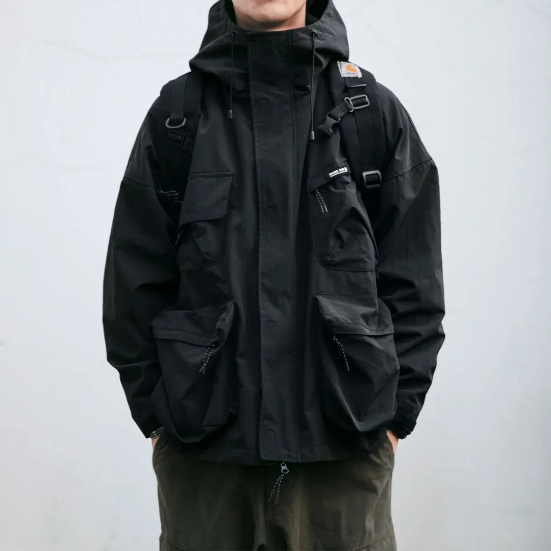 Veste imperméable à capuche pour homme | Manteau léger pour l’extérieur