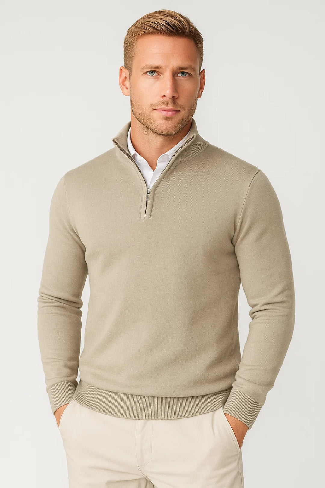 Men’s Smart Half-Zip Knitted Jumper