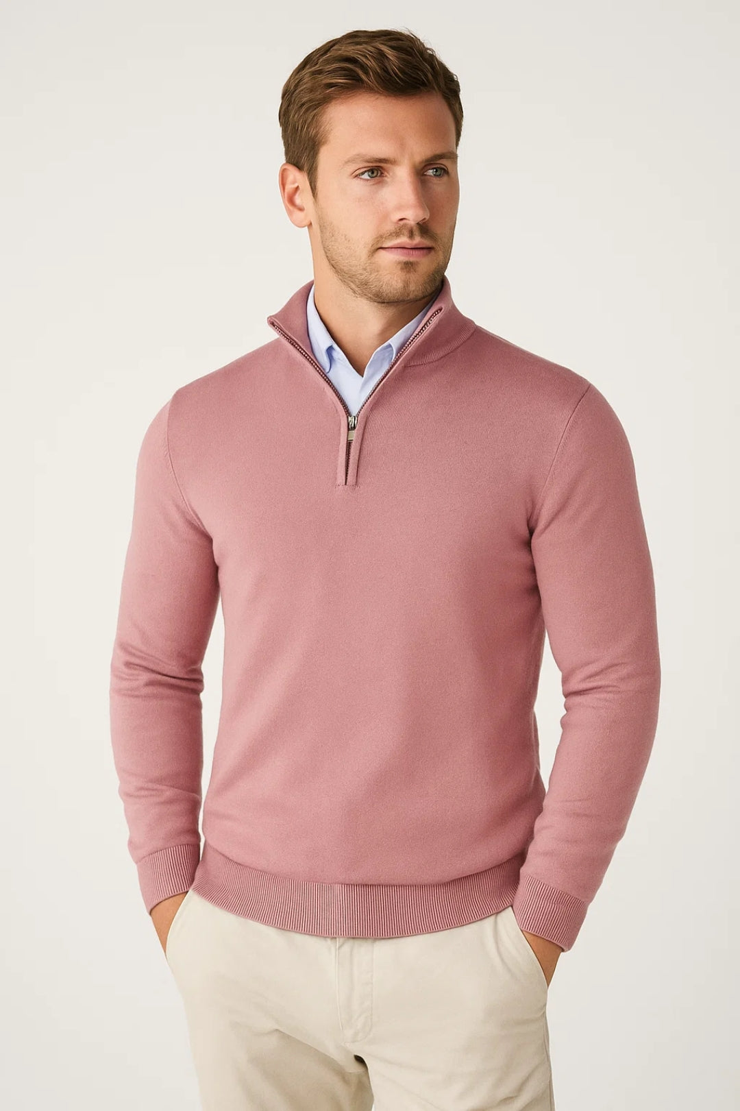 Men’s Smart Half-Zip Knitted Jumper