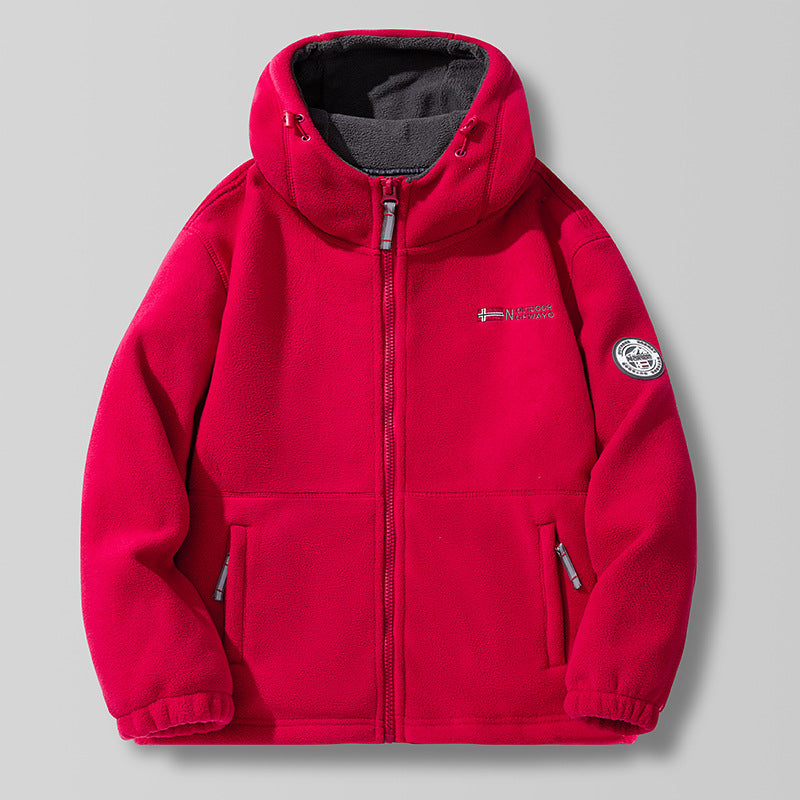 Men’s Hooded Fleece Jacket with Zip Pockets