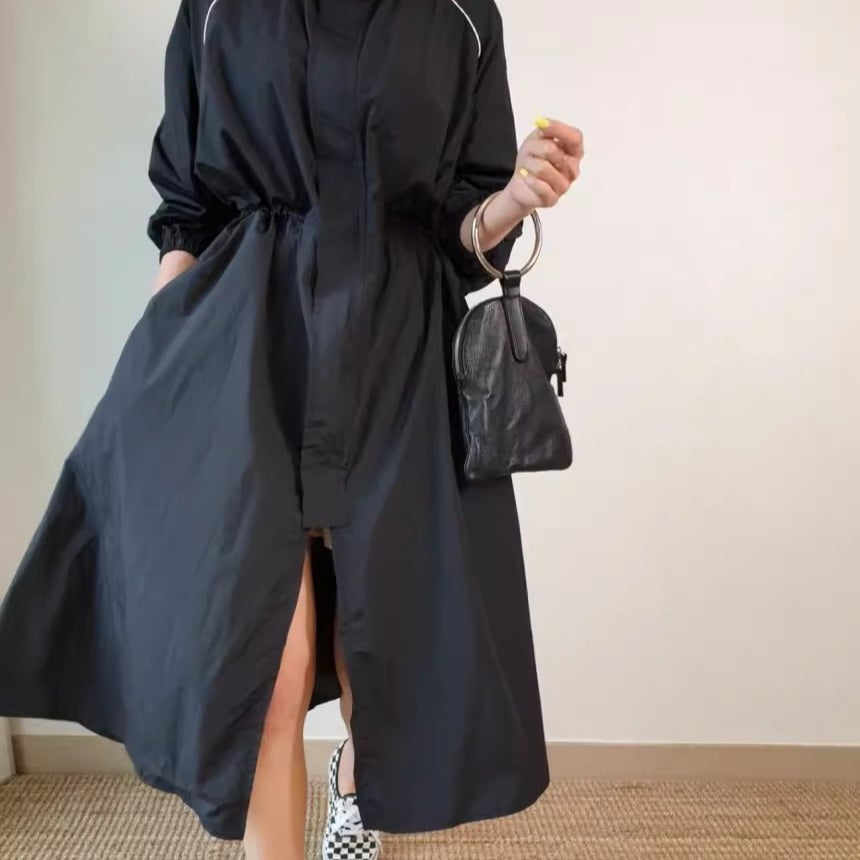 Women’s Longline Lightweight Drawstring Waist Coat