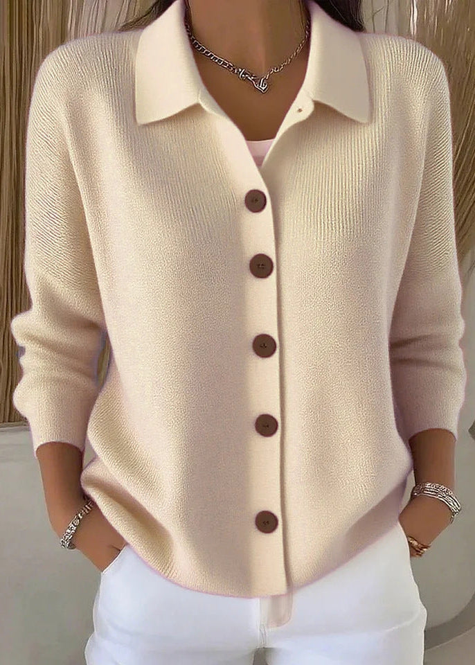 Women’s Collared Button-Front Knit Cardigan