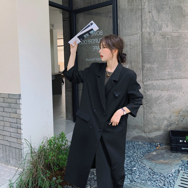 Women’s Longline Double-Breasted Tailored Coat