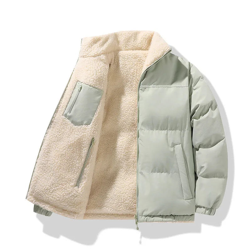 Men's Reversible Puffer Jacket | Sherpa Lined Winter Coat