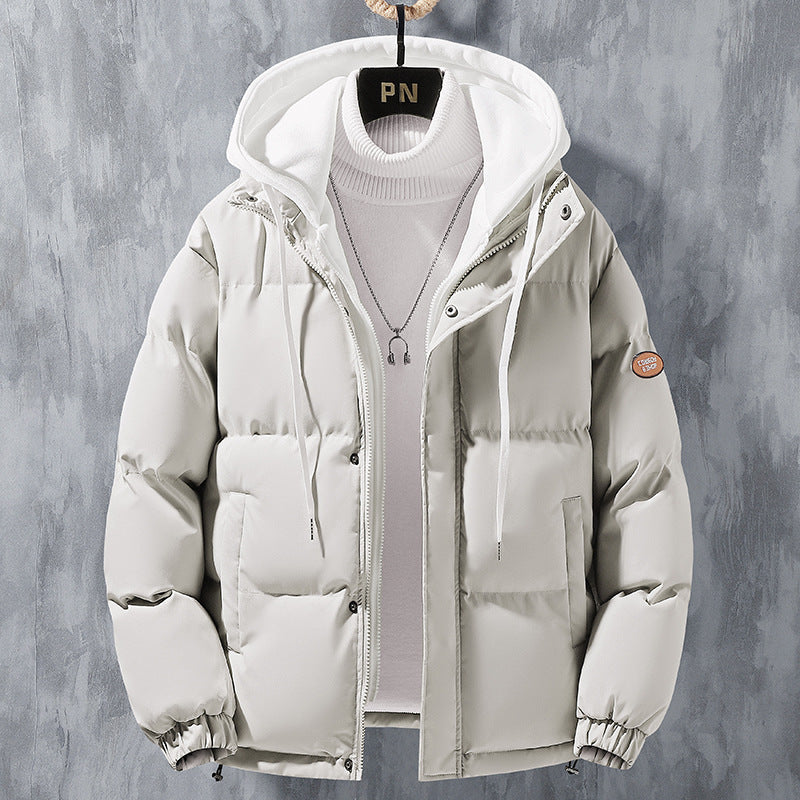 Men’s Hooded Puffer Jacket with Padded Finish