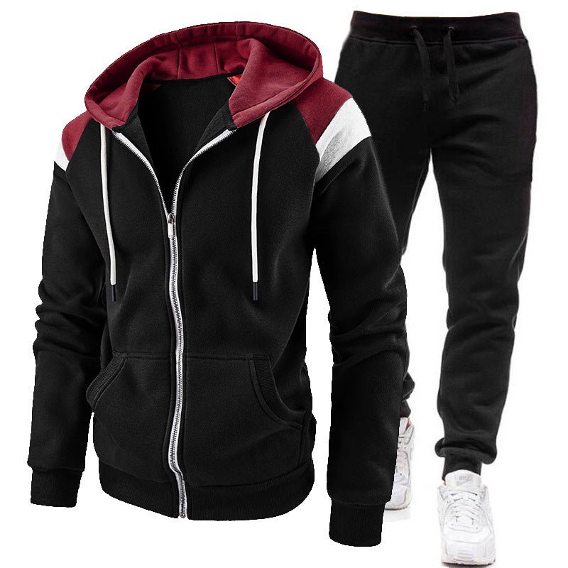 Men’s Hooded Zip Tracksuit & Joggers Set
