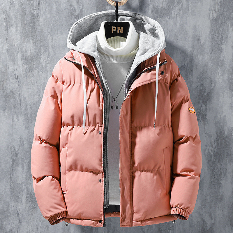 Men’s Hooded Puffer Jacket with Padded Finish