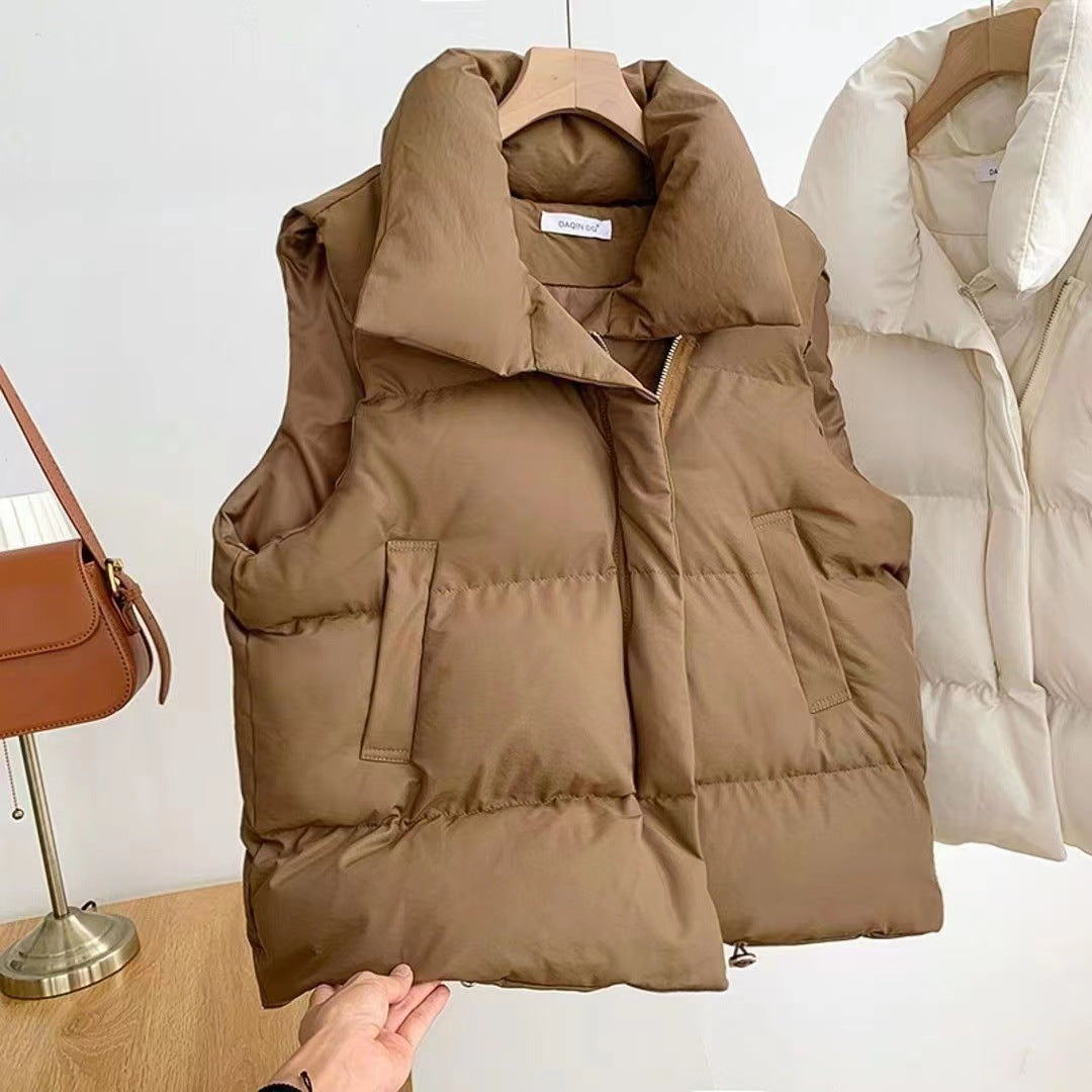 Women’s Padded Puffer Gilet with High Collar
