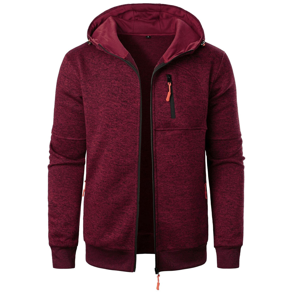 Sweat à capuche zippé à motifs pour homme | Couche légère décontractée et respirante