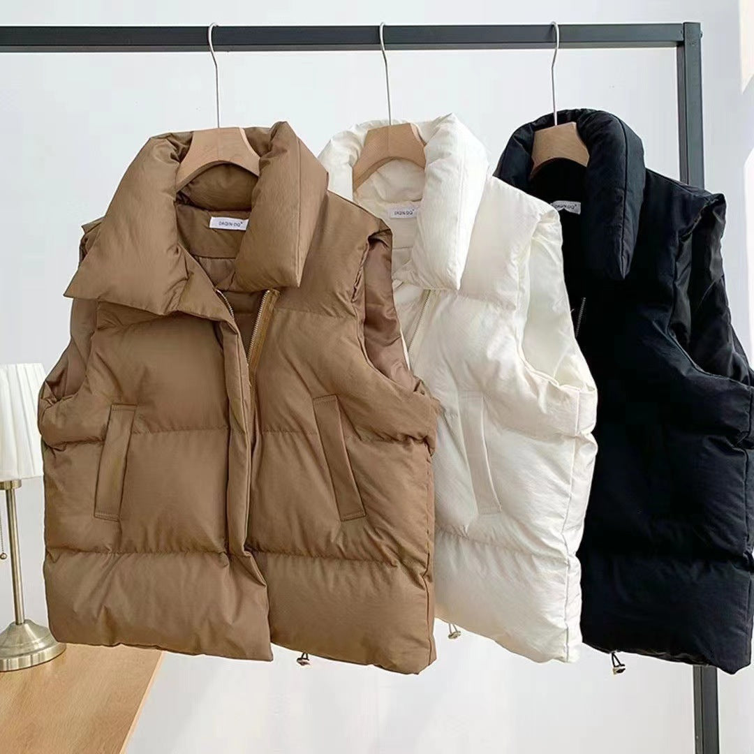Women’s Padded Puffer Gilet with High Collar