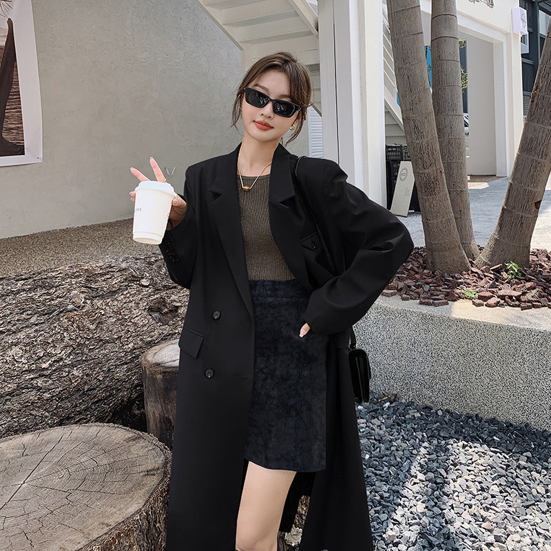 Women’s Longline Double-Breasted Tailored Coat