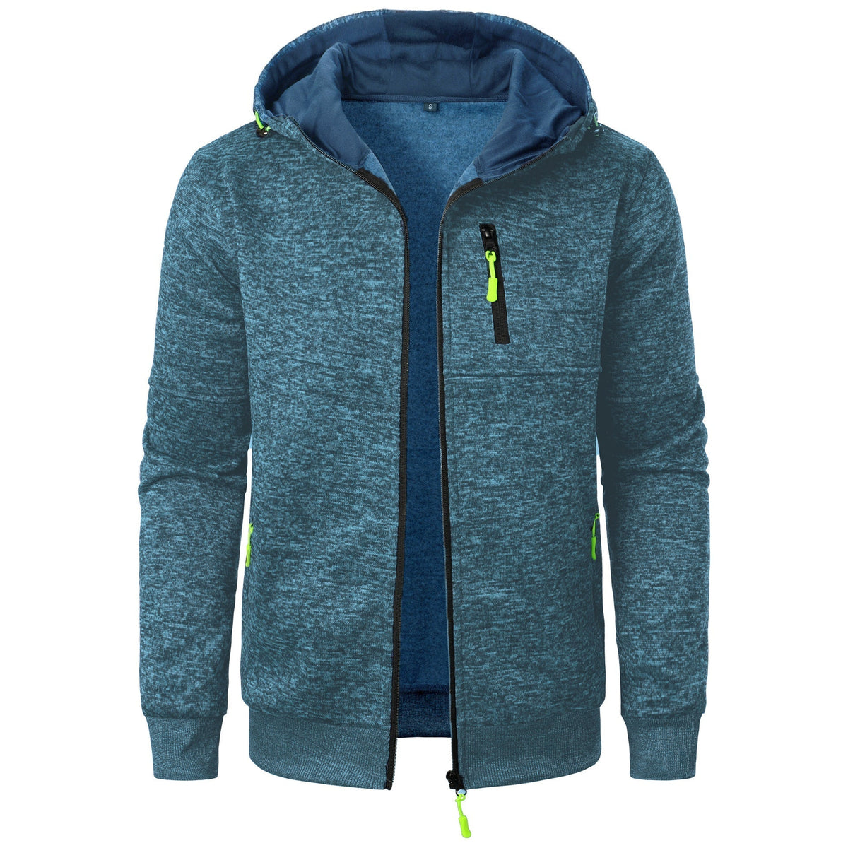 Sweat à capuche zippé à motifs pour homme | Couche légère décontractée et respirante