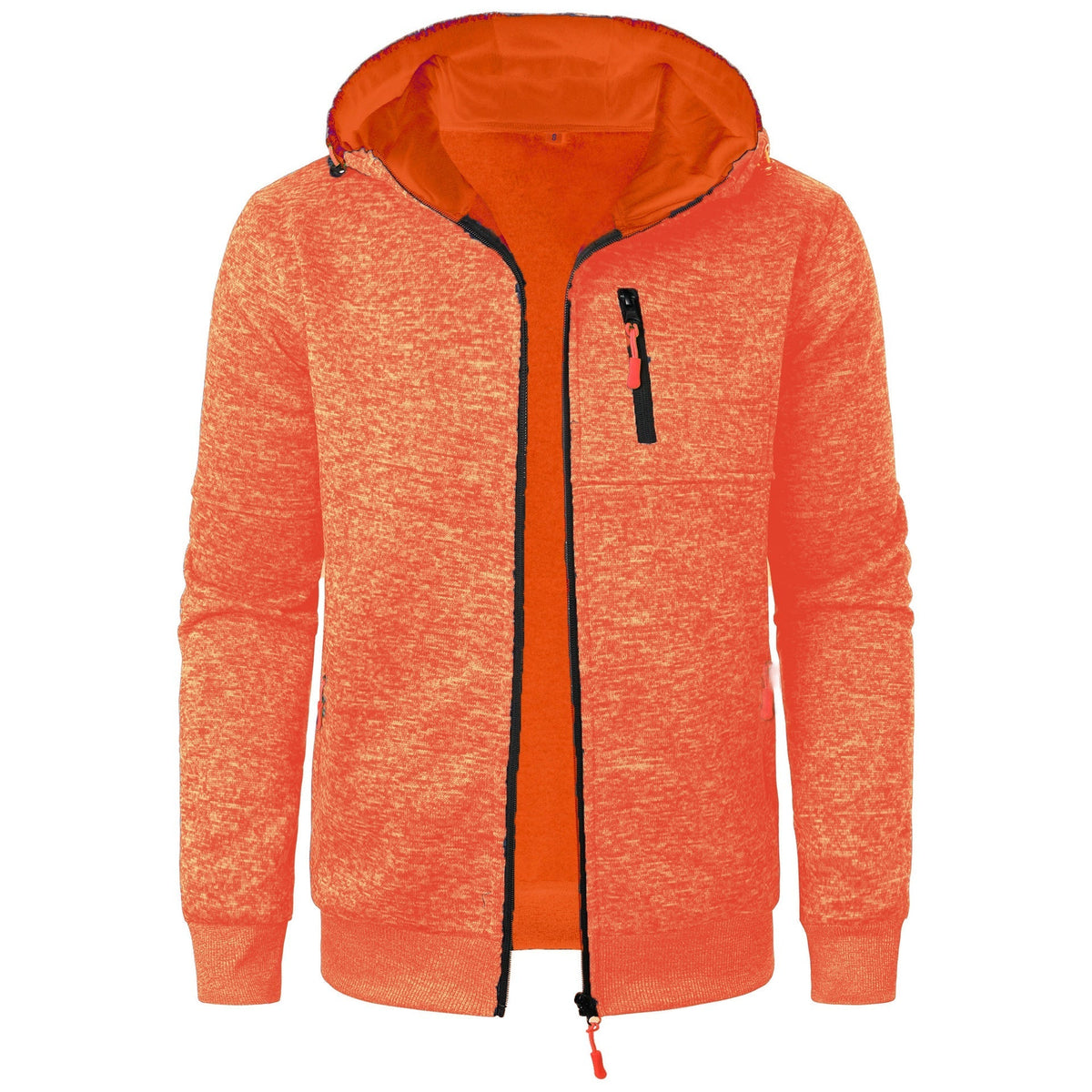 Sweat à capuche zippé à motifs pour homme | Couche légère décontractée et respirante