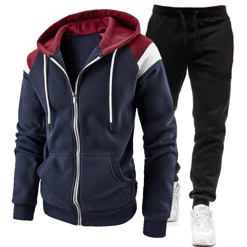 Men’s Hooded Zip Tracksuit & Joggers Set