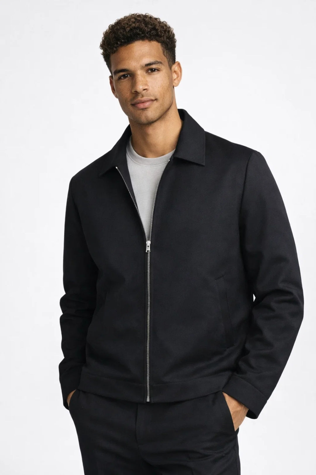 Men's Zip Front Harrington Jacket