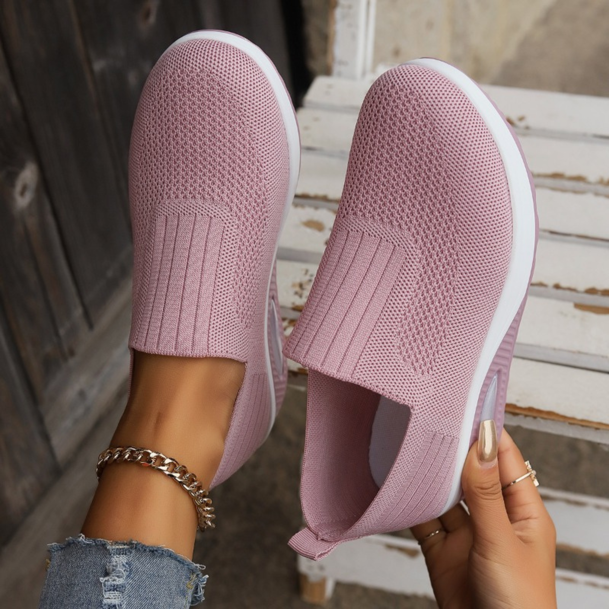 Women's Slip-On Air Cushion Walking Trainers