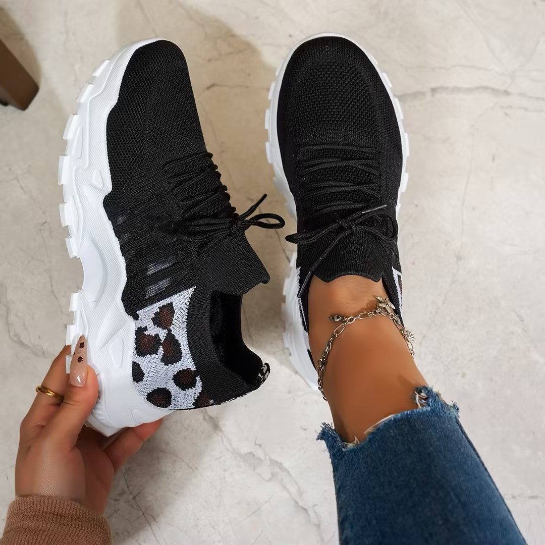 Mesh Walking Trainers with Chunky Sole