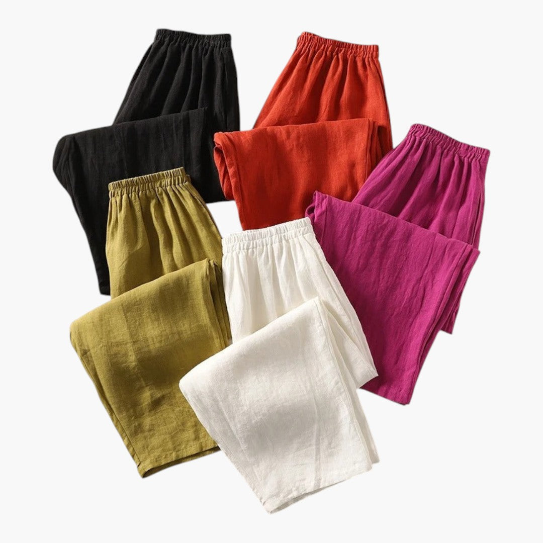 Wide-Leg Trousers with Elastic Waist