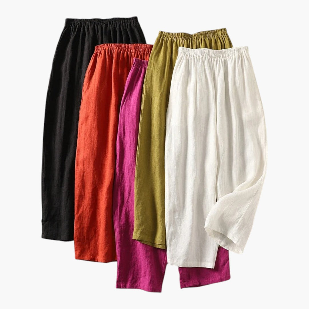 Wide-Leg Trousers with Elastic Waist