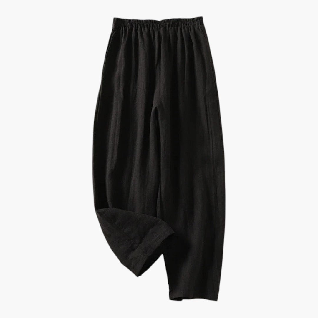 Wide-Leg Trousers with Elastic Waist