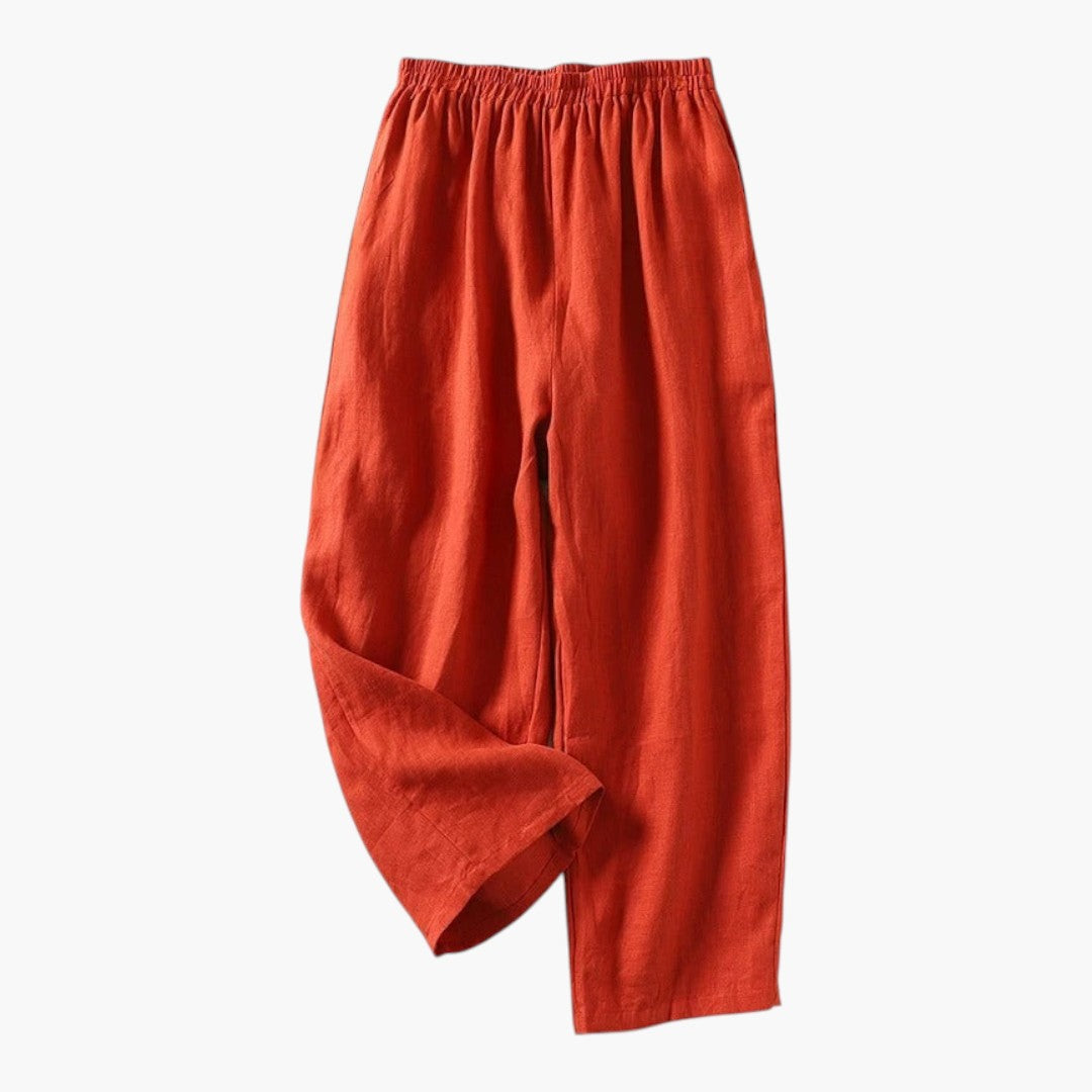 Wide-Leg Trousers with Elastic Waist