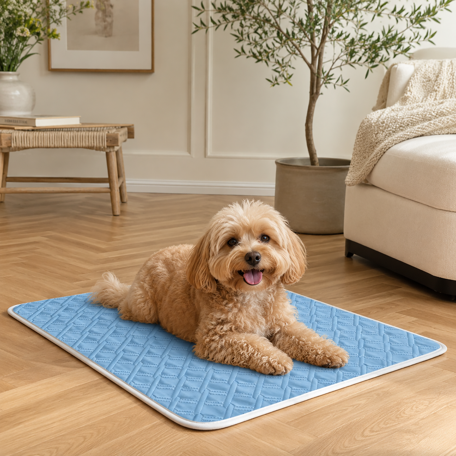 Pet Cooling Mat with Non-Slip Base