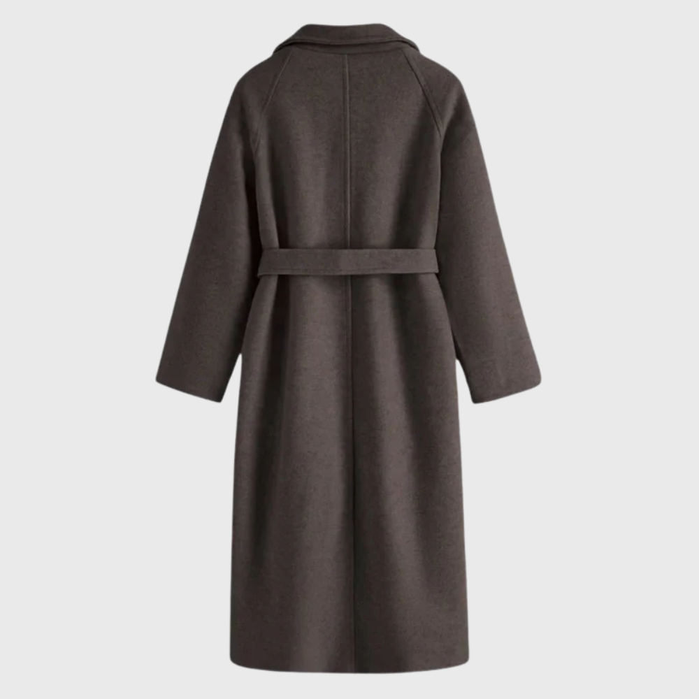 Women's Wool Blend Belted Coat | Longline Winter Coat