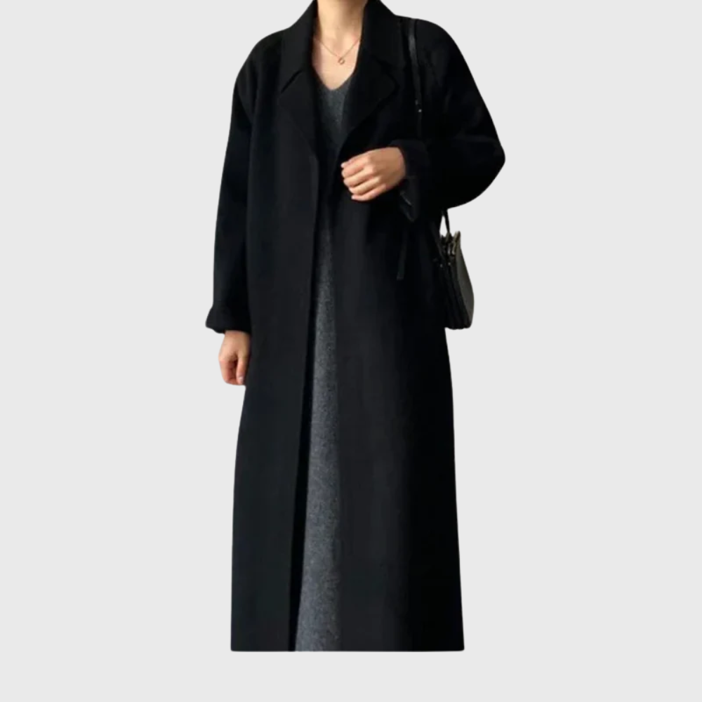 Women's Wool Blend Belted Coat | Longline Winter Coat