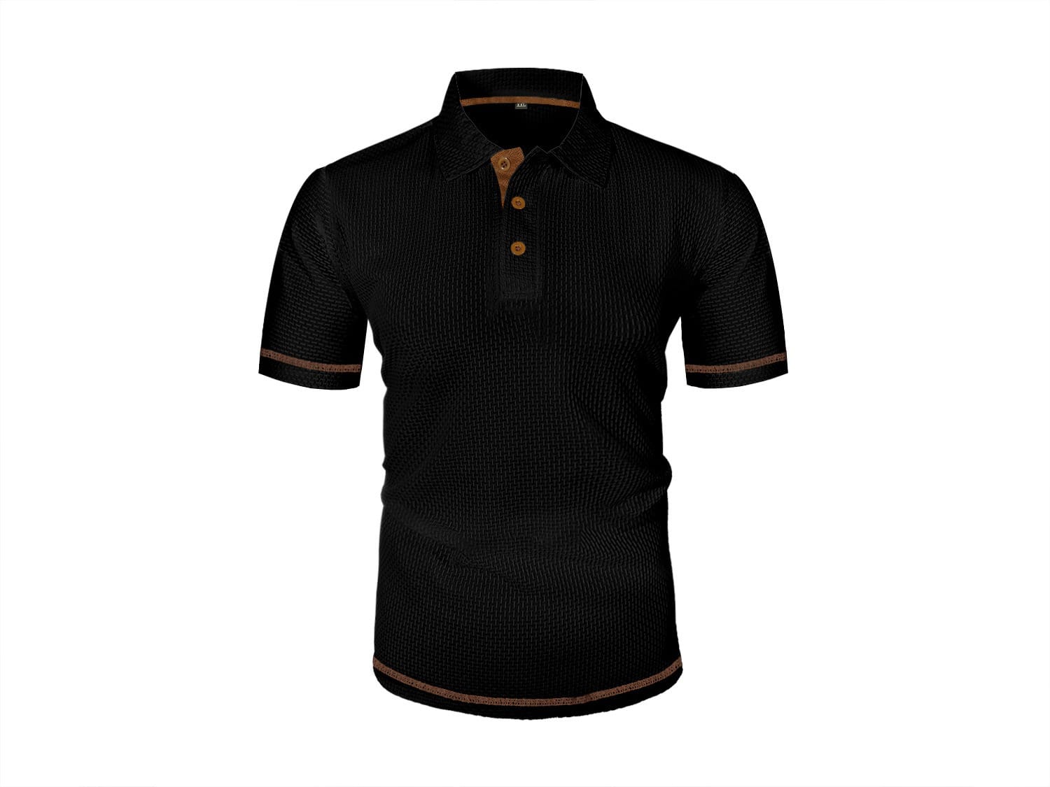 Men’s Textured Short Sleeve Polo Shirt
