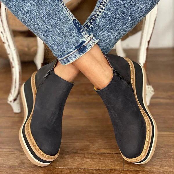 Women's Waterproof Ankle Boots with Side Zip