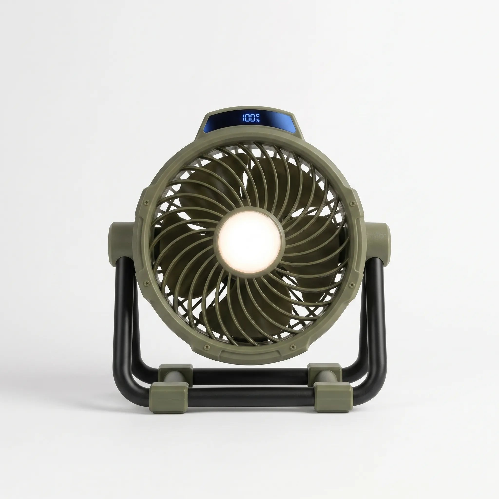Camping Fan with LED Light and Carry Case