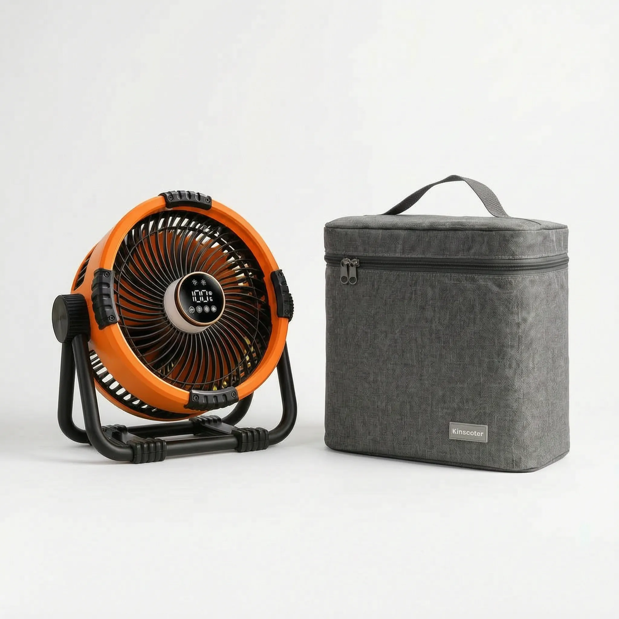 Camping Fan with LED Light and Carry Case